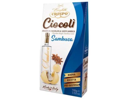 Crispo čokoládové pralinky s likérovou príchuťou sambuca 100g