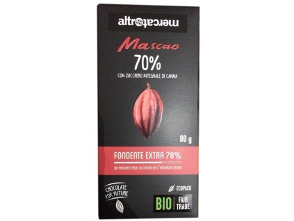 Mascao extra tmavá čokoláda 78% 80g BIO