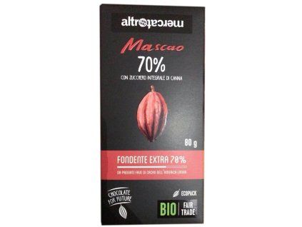 Mascao extra tmavá čokoláda 78 % 80 g BIO