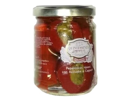 Chilli papričky Quintessenza s ančovičkami a kapary 180 g