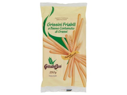 Grissin Bon talianske chrumkavé grissini s nízkym obsahom tuku 250g
