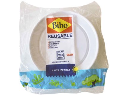Bibo hlboké plastové taniere na opakované použitie 35ks