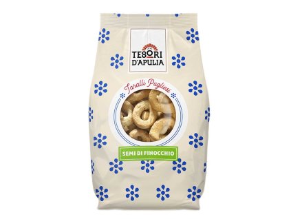 Tesori d’Apulia tradičné apúlske chrumkavé taralli s feniklovými semienkami 300g