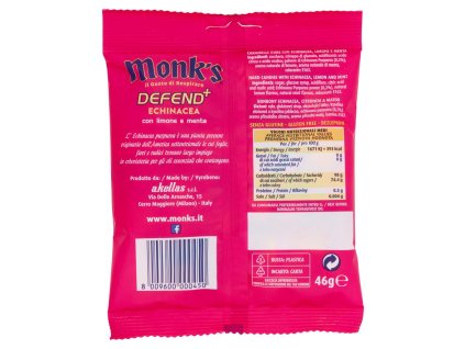 Monk's cukríky echinacea s citrónom a mätou 46g