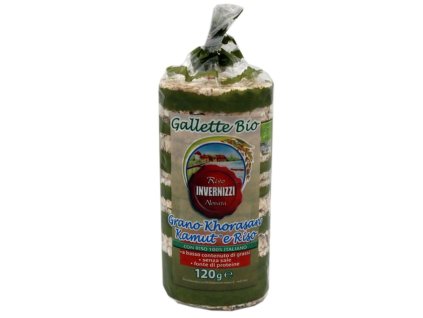 Invernizzi bio chrumkavé chlebíky z kamutu a ryže 130g