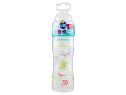 BIBERON IN PLASTICA E SILICONE VERDE ML.250