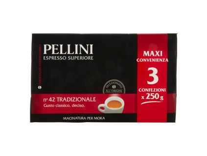 Mletá káva Pellini espresso č. 42 * 3 x 250 g