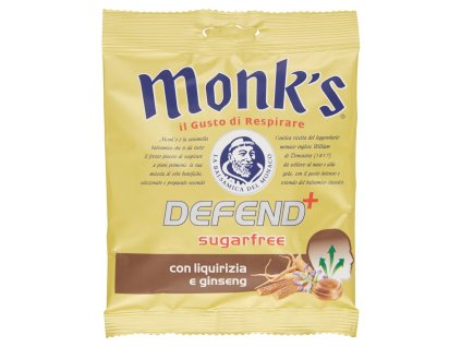 Monk's Defend+ cukríky bez cukru zo sladkým drievkom 46g