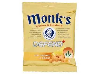 Monk's Defend bonbóny se zázvorem a citronem 46 g