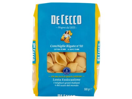 De Cecco semolinové cestoviny Conchiglie Rigate n.50 500g