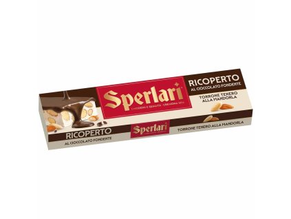 Sperlari Torrone s mandľami poliate horkou čokoládou 200g bezlepkové