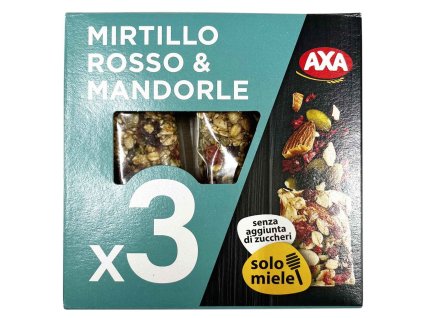 BARRETTE AI CEREALI CON MIRTILLI E MANDORLA