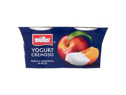 YOGURT CREMOSO CON PESCA E ALBICOCCHE IN PEZZI
