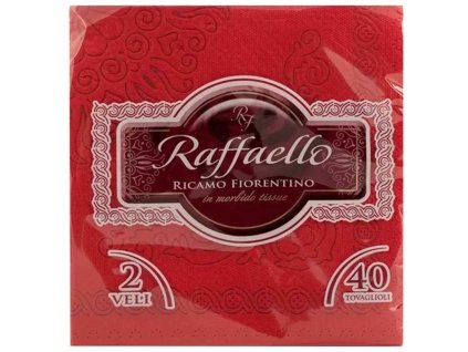 Raffaello obrúsky 38x38cm 40ks červené