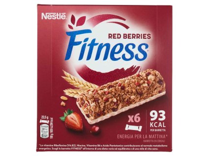 Fitness cereálne tyčinky s červeným ovocím 6x23,5g