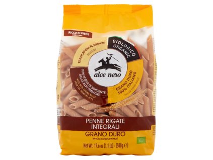 Alce Nero cestoviny Penne Rigate celozrnné 500g BIO