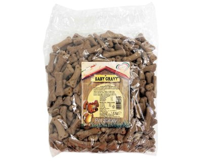 Peteataly chrumkavé sušienky pre psov s gravy príchuťou 1,5kg