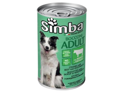 Simba šťavnaté mäsové kúsky pre psov s hovädzím mäsom a zeleninou v lahodnej omáčke 1,23kg