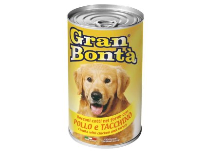 Monge šťavnaté mäsové kúsky pre psov s kuracím a morčacím mäsom v jemnej omáčke 1,23kg