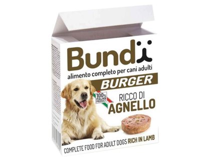 Bundy jahňací burger pre psov vyrobený z kvalitného mäsa 100g