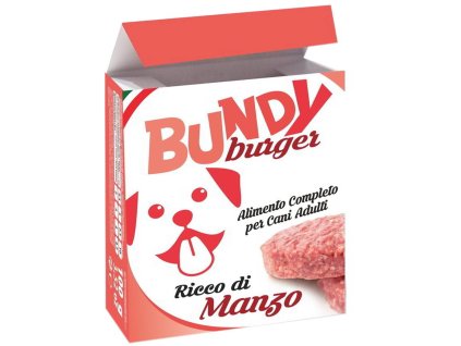 Bundy hovädzí burger pre psov vyrobený z kvalitného mäsa 100g