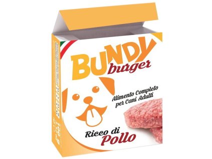Bundy kurací burger pre psov vyrobený z kvalitného mäsa 100g