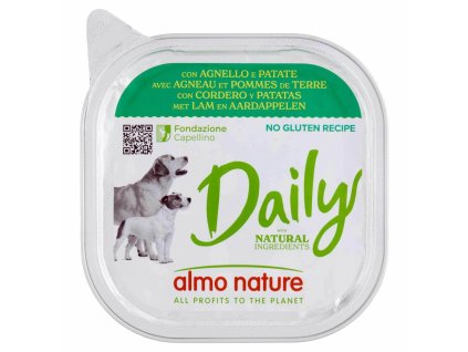 Almo Nature kvalitné vlhké krmivo pre psov s jahňacím mäsom a zemiakmi 300g