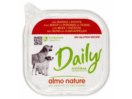 Almo Nature vlhké krmivo pre psov s kombináciou  hovädzieho mäsa a zemiakov 300g