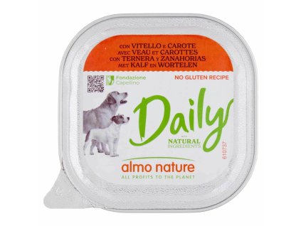 Almo Nature prírodné krmivo v HFC kvalite s teľacím mäsom a mrkvou 100g