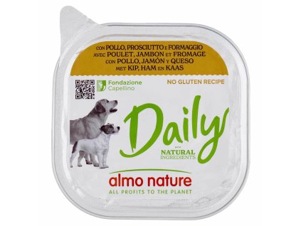 Almo Nature chutné vlhké krmivo s kuracím mäsom, prosciuttom a syrom 300g