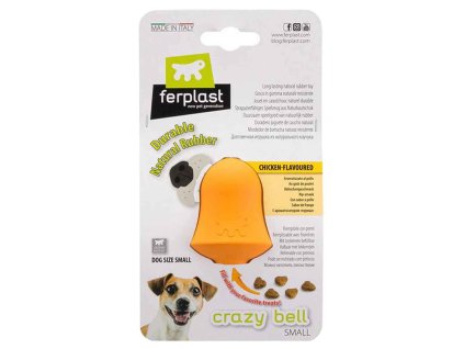 Ferplast odolná hračka z prírodnej gumy so zvončekom 1ks