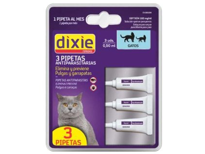 Dìxìe antiparazitný spot‑on pre mačky 0,50ml-3ks