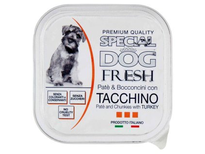 Special Dog kombinácia jemnej paštéty a šťavnatých kúskov morčacieho mäsa 150g