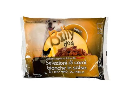 Billy Dog mokré krmivo pre psov s morčacím a kuracím mäsom v omáčke 100g-4ks