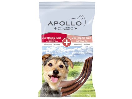 Apollo Classic žuvacie snacky pre psov s hovädzím a pečeňou 200g