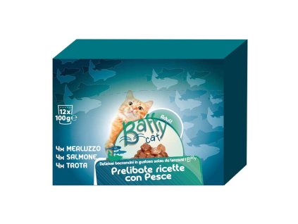 Baffy Cat šťavnaté rybie kúsky v omáčke 100g-12ks