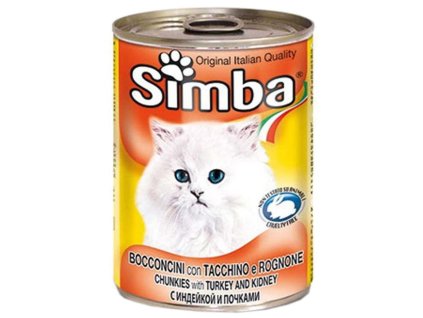 Simba šťavnaté kúsky mäsa v omáčke s moriakom a obličkami 415g