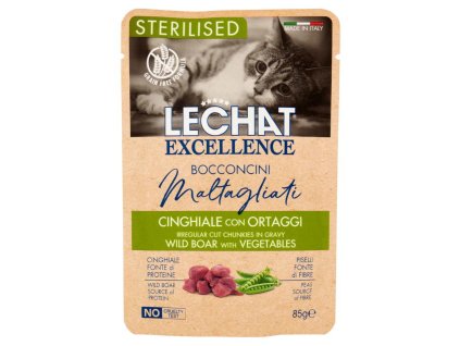 Le Chat Excellence šťavnaté kúsky mäsa v omáčke s diviakom a zeleninou 85g