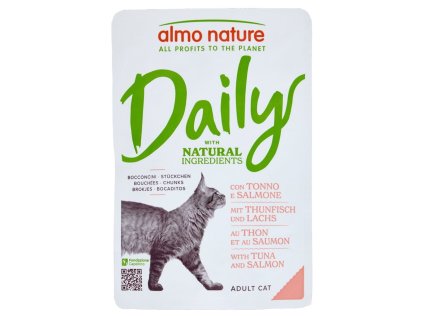 Almo Nature chutné vlhké krmivo s tuniakom a lososom 70g