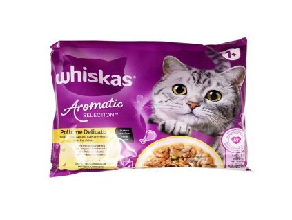 Whiskas vlhké krmivo pre mačky s kvalitnou hydinou 85g-4ks
