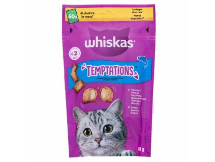 Whiskas chrumkavé maškrty s mäkkým vnútrom a lososovou príchuťou 60g