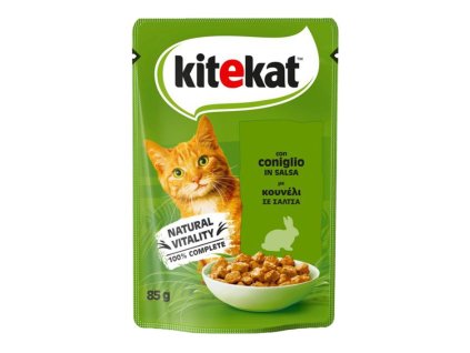 Kitekat šťavnaté krmivo s králičím mäsom v omáčke 85g
