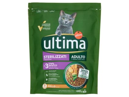 Ultima krmivo s kuracím mäsom pre sterilizované mačky 440g