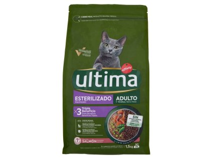Ultima vyvážené krmivo s lososom pre sterilizované mačky 1,5kg