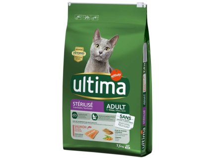 Ultima suché krmivo s lososom pre sterilizované mačky 7,5kg
