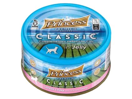 Princess jemné kúsky kuracieho mäsa a tuniaka s ryžou v lahodnom želé 170g