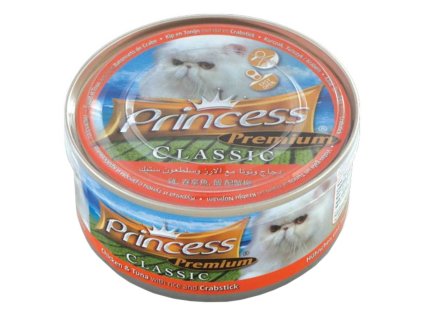 Princess Premium jemné kúsky tuniaka a kuracieho mäsa s ryžou v lahodnom želé 170g