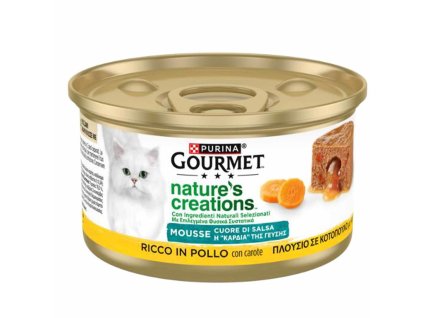 Gourmet jemná a nadýchaná mousse s kuracím mäsom a mrkvou 85g