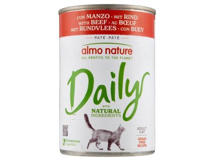 Almo Nature jemná paštéta s hovädzím mäsom 400g