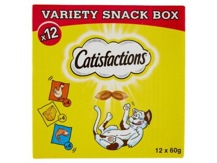 Catisfactions chrumkavé mačacie maškrty s mäkkým vnútrom 60g-12ks